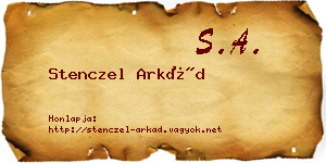 Stenczel Arkád névjegykártya